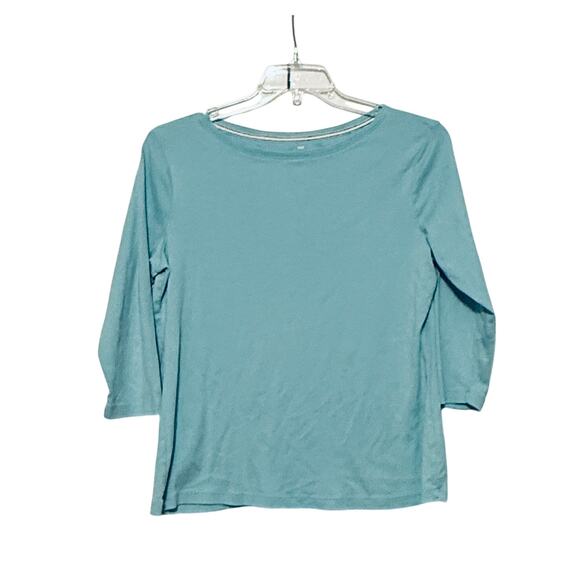 Talbots Pima Cotton 3/4 Sleeve Crewneck Tee, Size XL - Picture 1 of 3